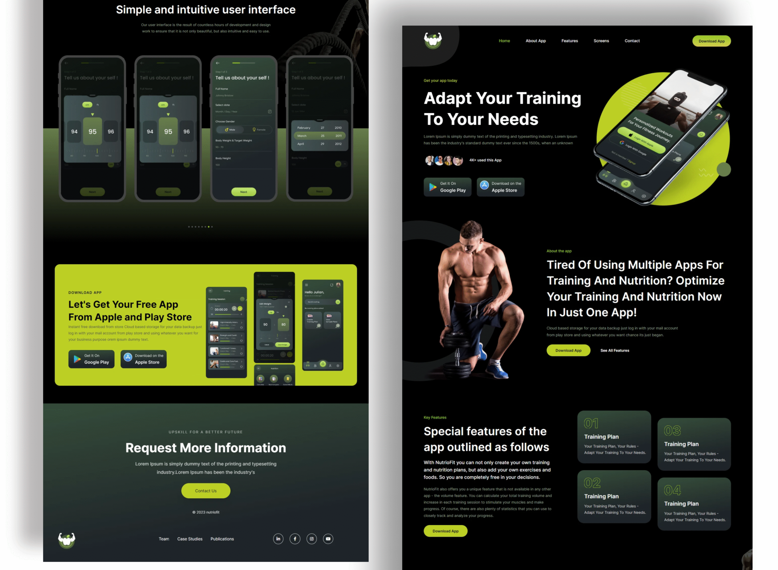 Fitness App — NutrioFit